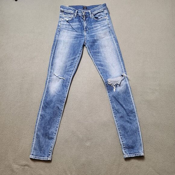 Citizens of Humanity Rocket jeans High Rise Skinny Sz 25 Distressed - Picture 1 of 16